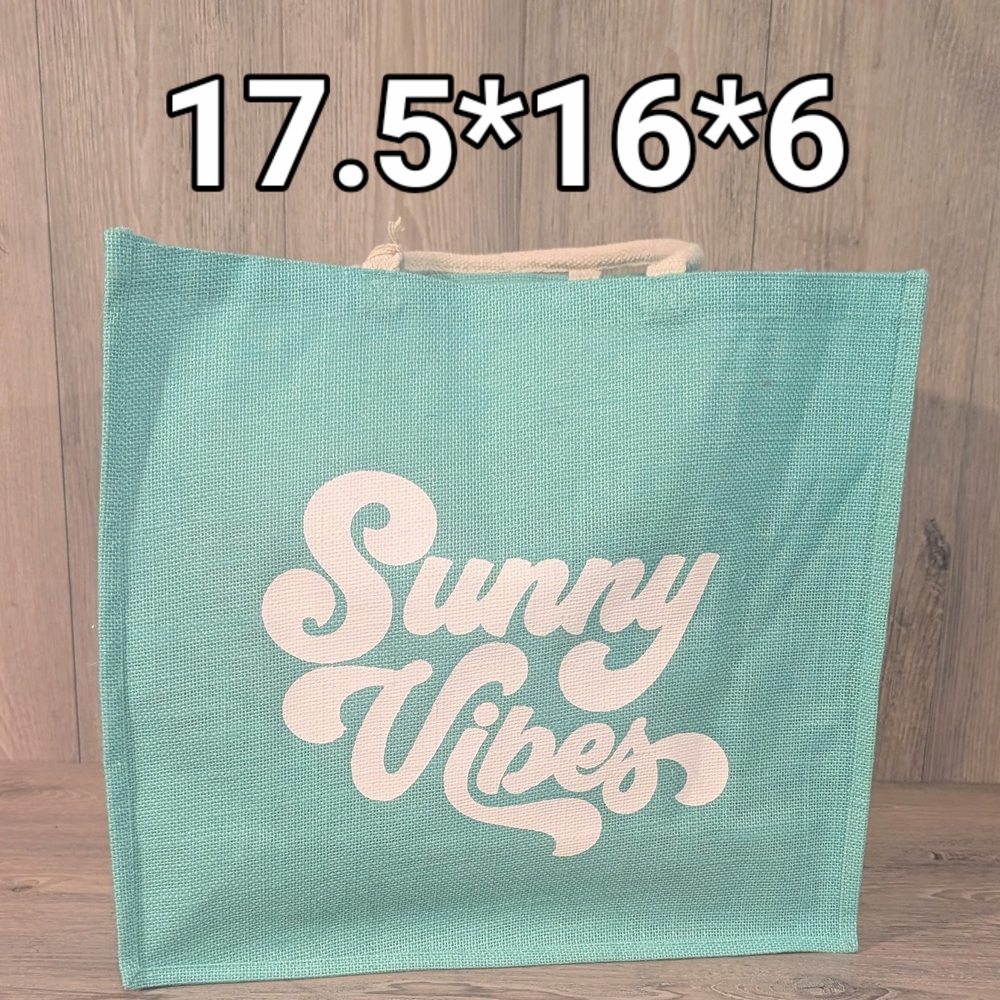 Sunny Vibes Teal Tote Bag